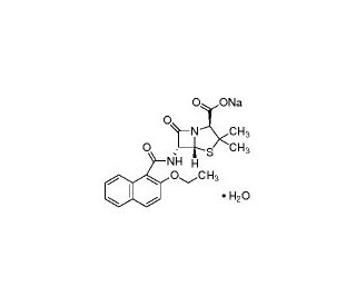 Nafcillin sodium salt monohydrate (CAS 7177-50-6) - chemical structure image