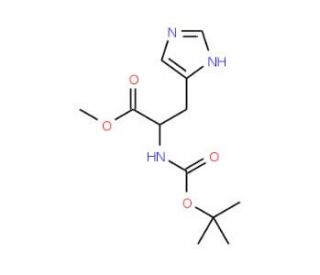 Nalpha-Boc-L-histidine methyl ester (CAS 2488-14-4) - chemical structure image