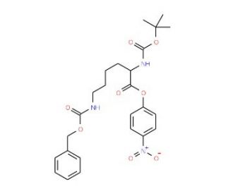 Nalpha-Boc-Nepsilon-Z-L-lysine 4-nitrophenyl ester (CAS 2389-46-0) - chemical structure image