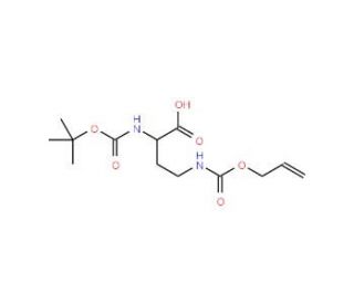 Nalpha-Boc-Ngamma-allyloxycarbonyl-L-2,4-diaminobutyric acid (CAS 171820-73-8) - chemical structure image
