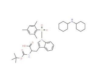 Nalpha-Boc-Nin-mesitylene-2-sulfonyl-L-tryptophan dicyclohexylammonium salt (CAS 92916-48-8) - chemical structure image