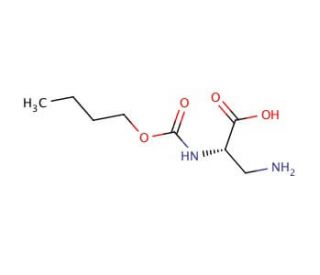 Nalpha-Butyloxycarbonyl-L-diaminopropionic acid (CAS 188016-53-7) - chemical structure image