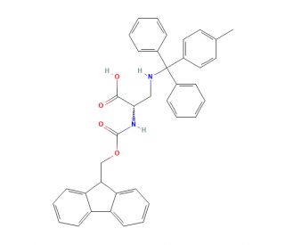 Nalpha-Fmoc-Nbeta-4-methyltrityl-L-2,3-diaminopropionic acid - chemical structure image