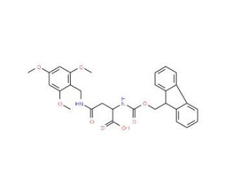 Nalpha-Fmoc-Ngamma-2,4,6-trimethoxybenzyl-L-asparagine (CAS 120658-63-1) - chemical structure image