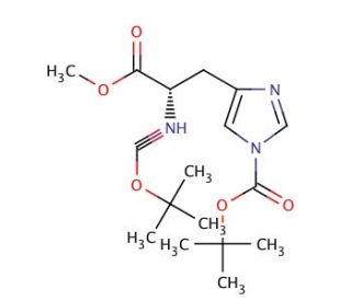 N(&alpha;), N-(im)-Di-Boc-L-histidine methyl ester (CAS 17791-51-4) - chemical structure image