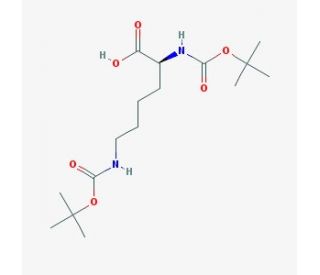 N&alpha;, N&epsilon;-Bis-boc-L-lysine (CAS 2483-46-7) - chemical structure image