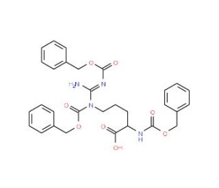Nalpha,Nomega,Nomega&prime;-Tris-Z-L-arginine (CAS 14611-34-8) - chemical structure image
