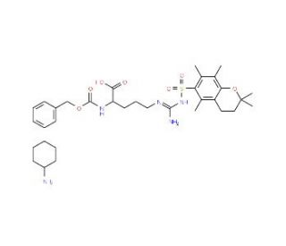 Nalpha-Z-Nomega-(2,2,5,7,8-pentamethylchroman-6-sulfonyl)-L-arginine cyclohexylammonium salt (CAS 112160-33-5) - chemical str