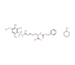 Nalpha-Z-Nomega-(4-methoxy-2,3,6-trimethylbenzenesulfonyl)-D-arginine cyclohexylammonium salt (CAS 210557-94-1) - chemical st