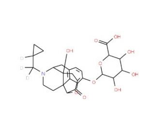 Naltrexone-d3 3-O-&beta;-D-Glucuronide - chemical structure image