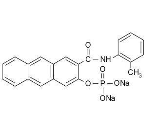 Naphthol AS-GR phosphate disodium salt (CAS 100929-51-9) - chemical structure image