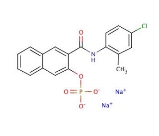 Naphthol AS-TR phosphate disodium salt (CAS 4264-93-1) - chemical structure image