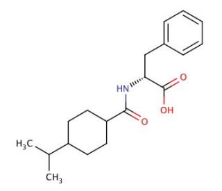 Nateglinide (CAS 105816-04-4) - chemical structure image