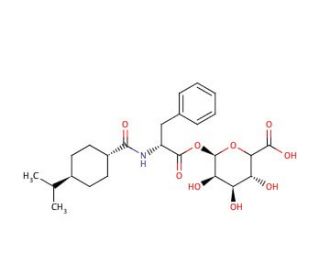 Nateglinide Acyl-&beta;-D-glucuronide (CAS 183996-85-2) - chemical structure image