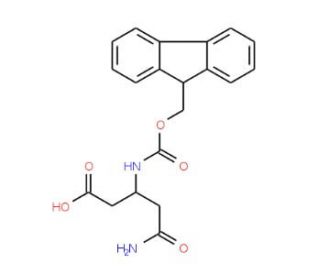 Nbeta-Fmoc-L-beta-glutamine (CAS 283160-18-9) - chemical structure image