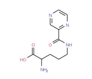 Ndelta-Pyrazinylcarbonyl-L-ornithine (CAS 201047-84-9) - chemical structure image