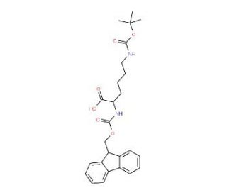 N(e)-Boc-N(&alpha;)-Fmoc-D-lysine (CAS 92122-45-7) - chemical structure image