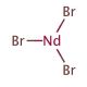 Neodymium(III) bromide (CAS 13536-80-6) - chemical structure image
