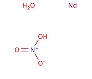 Neodymium(III) nitrate hexahydrate (CAS 16454-60-7) - chemical structure image