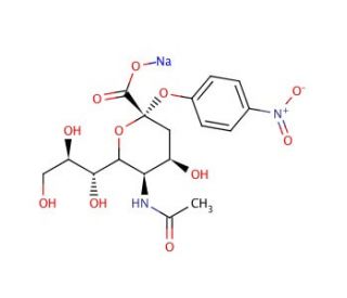 Neu5Ac2-&alpha;-PNP (CAS 123549-14-4) - chemical structure image