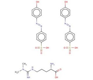 NG, NG-Dimethyl-L-arginine di(p-hydroxyazobenzene-p&prime;-sulfonate) - chemical structure image