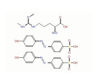 NG, N&prime;G-Dimethyl-L-arginine di(p-hydroxyazobenzene-p&prime;-sulfonate) (CAS 102783-24-4) - chemical structure image