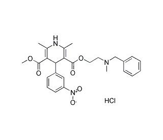 Nicardipine hydrochloride (CAS 54527-84-3) - chemical structure image