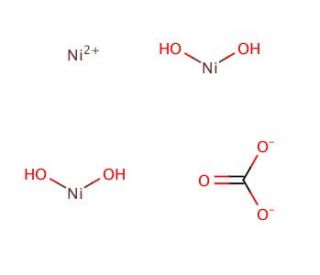 Nickel(II) carbonate basic hydrate (CAS 12607-70-4 (anhydrous)) - chemical structure image