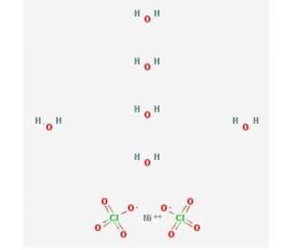 Nickel(II) perchlorate hexahydrate (CAS 13520-61-1) - chemical structure image