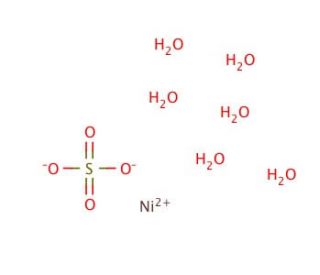 Nickel(II) sulfate hexahydrate (CAS 10101-97-0) - chemical structure image