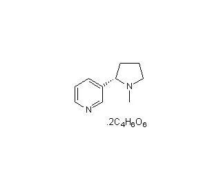 (&minus;)-Nicotine ditartrate (CAS 65-31-6) - chemical structure image