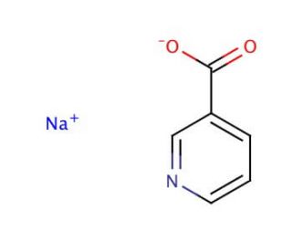 Nicotinic acid sodium salt (CAS 54-86-4) - chemical structure image