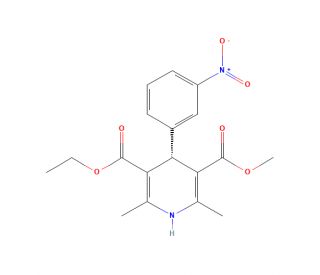 (&plus;)-Nitrendipine (CAS 80890-07-9) - chemical structure image
