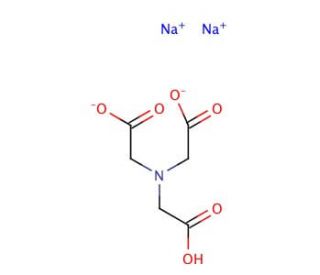 Nitrilotriacetic acid disodium salt (CAS 15467-20-6) - chemical structure image