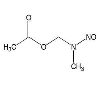 Nitroso(acetoxymethyl)methylamine (CAS 56856-83-8) - chemical structure image