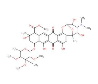 Nogalamycin (CAS 1404-15-5) - chemical structure image