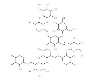 Nonasaccharide Glc4Xyl3Gal2 (CAS 129865-06-1) - chemical structure image