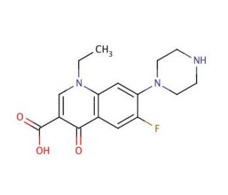 Norfloxacin (CAS 70458-96-7) - chemical structure image