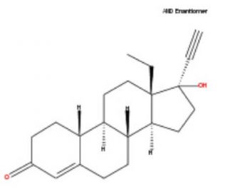 Norgestrel (CAS 6533-00-2) - chemical structure image