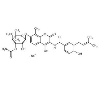 Novobiocin Sodium Salt (CAS 1476-53-5) - chemical structure image 