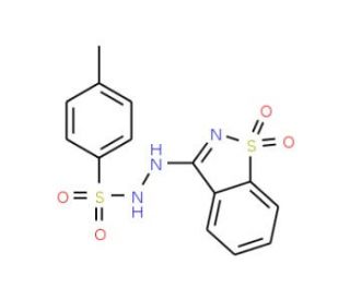 N&prime;-(1,1-dioxido-1,2-benzisothiazol-3-yl)-4-methylbenzenesulfonohydrazide - chemical structure image