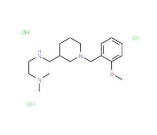 N&prime;-{[1-(2-Methoxybenzyl)piperidin-3-yl]methyl}-N,N-dimethylethane-1,2-diamine trihydrochloride - chemical structure image