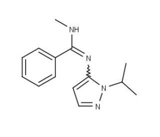 N&prime;-(1-isopropyl-1H-pyrazol-5-yl)-N-methylbenzenecarboximidamide - chemical structure image