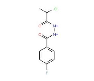 N&prime;-(2-chloropropanoyl)-4-fluorobenzohydrazide - chemical structure image