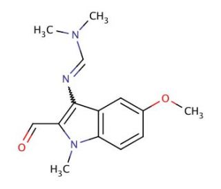 N&prime;-(2-Formyl-5-methoxy-1-methyl-1H-indol-3-yl)-N,N-dimethylimidoformamide - chemical structure image