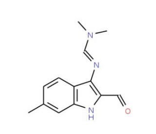 N&prime;-(2-Formyl-6-methyl-1H-indol-3-yl)-N,N-dimethylimidoformamide - chemical structure image