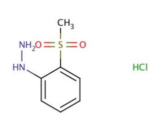 N&prime;-[2-(Methylsulfonyl)phenyl]hydrazinehydrochloride - chemical structure image