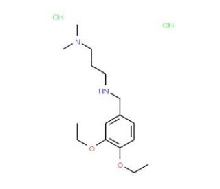 N&prime;-(3,4-diethoxybenzyl)-N,N-dimethylpropane-1,3-diamine dihydrochloride - chemical structure image