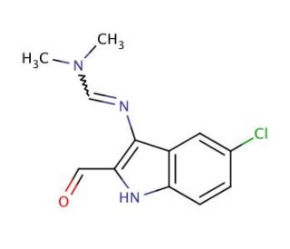 N&prime;-(5-Chloro-2-formyl-1H-indol-3-yl)-N,N-dimethylimidoformamide - chemical structure image
