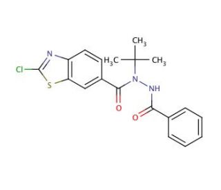 N&prime;-benzoyl-N-tert-butyl-2-chlorobenzo[d]thiazole-6-carbohydrazide - chemical structure image